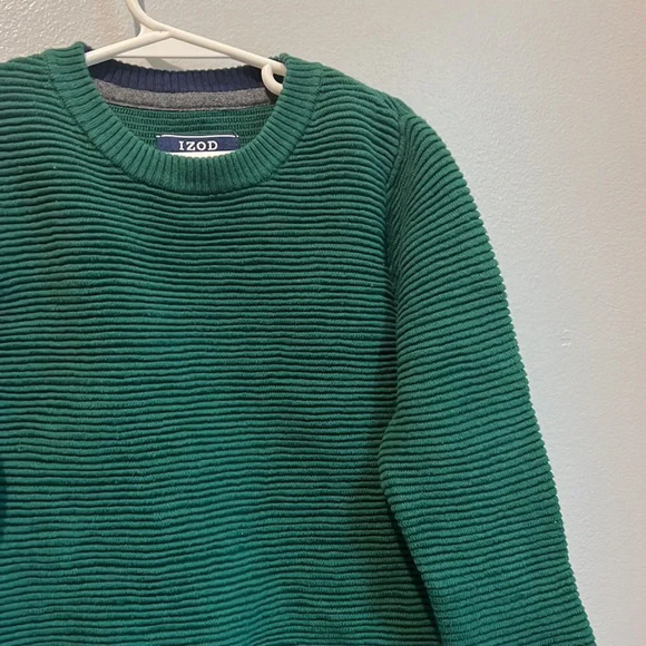 IZOD boys XXS 4/5 green ribbed sweater - Picture 3 of 4